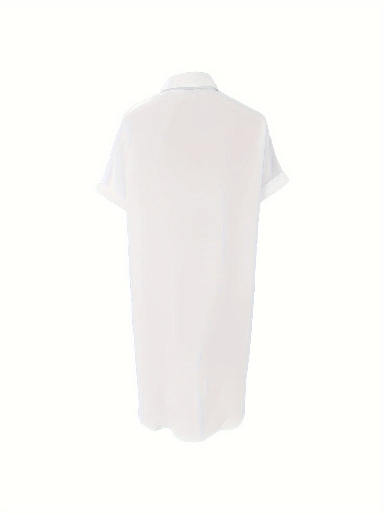 Figure Print Button Front Blouse, Casual Short Sleeve Mid-length Blouse For Spring & Summer, Women's Clothing