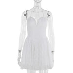 Elegant Hot Girl Lace Sexy A- Line Dress Women