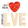 4PCSL Love VE, 3FT Size, Suitable For Indoor And Outdoor Parties Such As Valentine'S Day, Anniversaries, Proposals, Weddings, Love Shows, Etc., Creative DIY