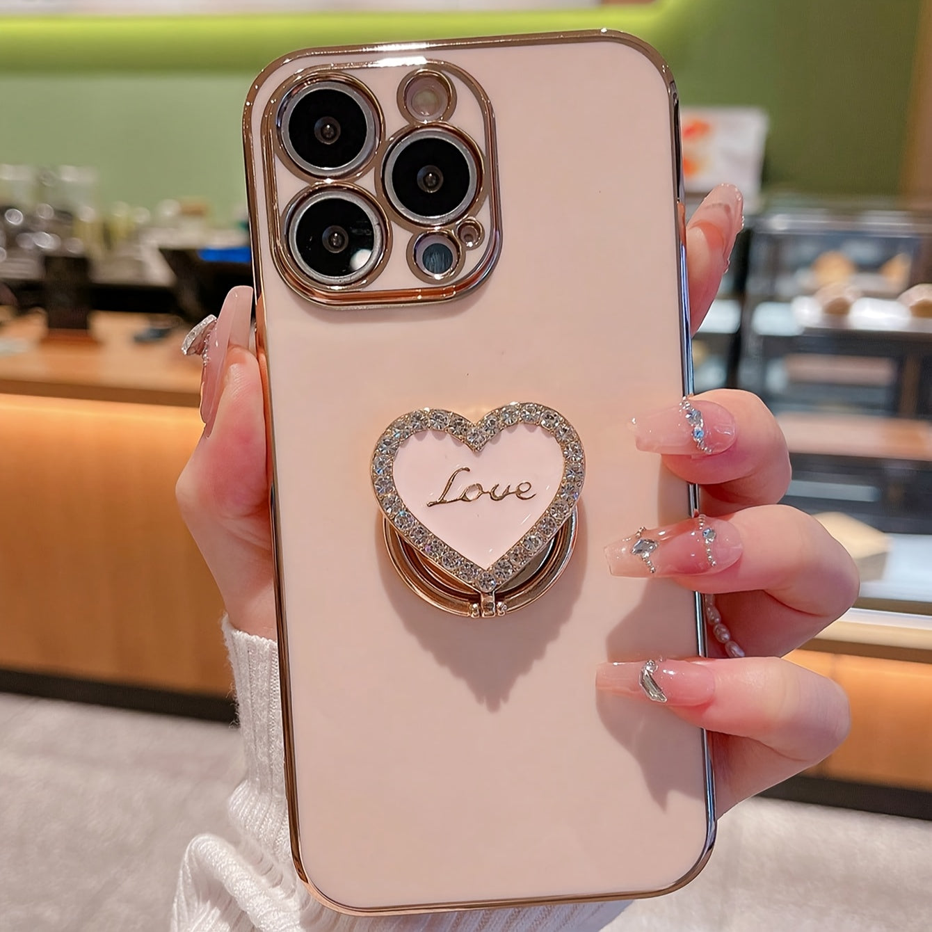 Premium Electroplated Metal Folding Stand Case for iPhone 7/8/XR/XS/11/12/13/14/15 Pro Max Plus