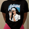 Portrait Print T-shirt, Casual Short Sleeve Crew Neck Top Stylish All season Women's Clothing