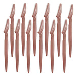 12pcs- stainless steel trimmer razor with protective case, suitable for both men and women - precision eyebrow razor