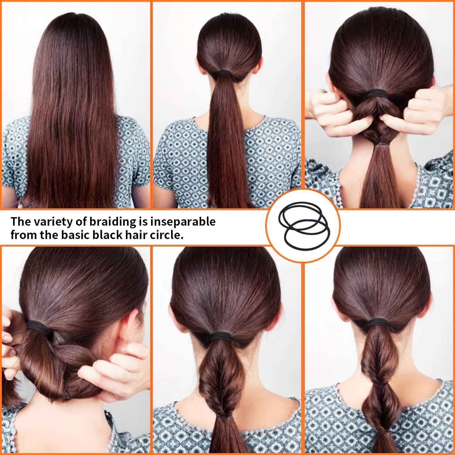 20/30/50pcs Women's Simple Basic Elastic Hair Band Hair Ring, 4mm Durable Ponytail Hair Rope, Suitable for Thick Hair, Curly Hair and All Hair Types