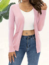 Solid Color Minimalist Knitted Cardigan - Casual Long Sleeve Button Front - For Women - Made from Soft Knit Fabric - Suitable for Spring & Fall - Perfect Gift for Fashionable Women