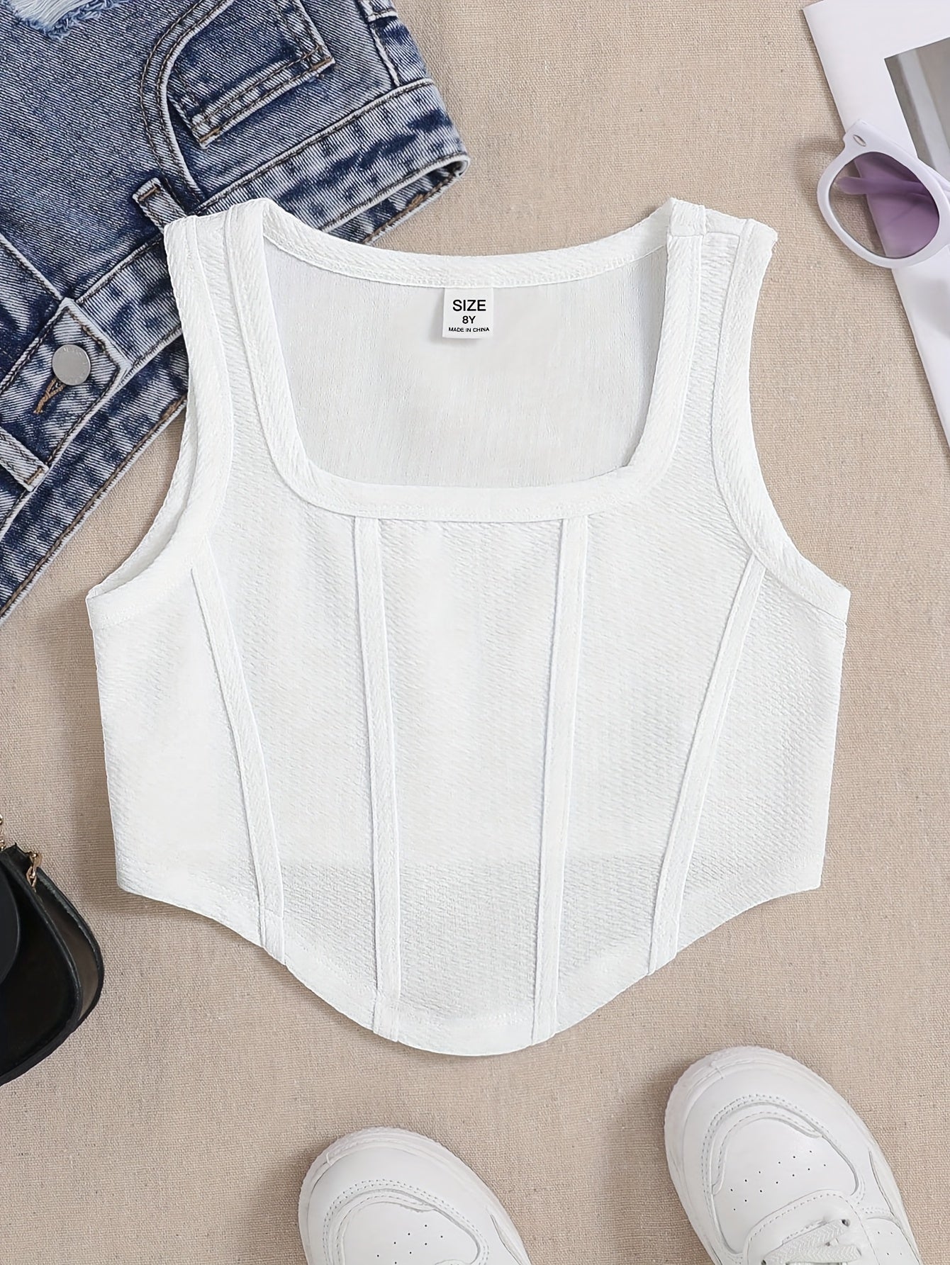 Athletic Fitted Tank Top for Older Kids, Breathable And Comfortable Casual Sportswear.