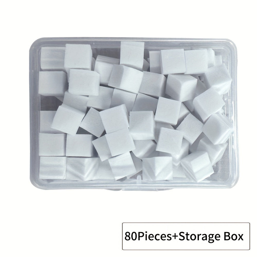 Mini Tofu Block Nail Art Sponge Set – Non-Absorbent Gel Gradient Blender with Nail Claw Grabber Pen Tool, Formaldehyde-Free Nail Accessories Kit