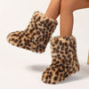 Women's Mid-calf Fluffy Boots, Platform Soft Sole Warm Lined Winter Boots, Fuzzy Faux Fur Snow Boots