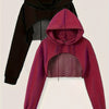2pcs Y2K Solid Color American Style Hoodie for Women Sweet and Sexy Fashionable Top for Women Spring/Summer/Autumn 2023 New Salt Style Street Sports Casual Jacket