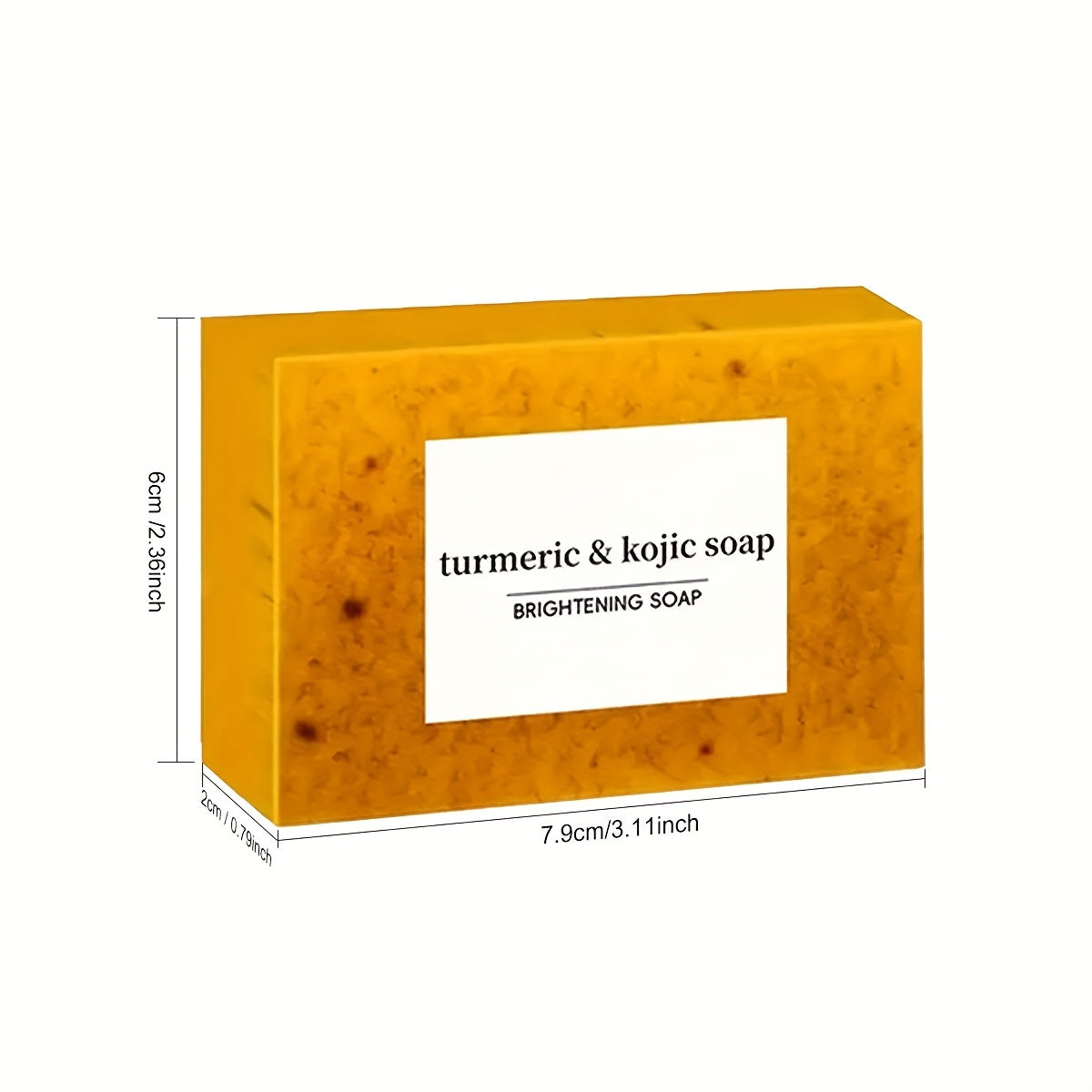 15pcs Turmeric And Kojic Acid Soap, Natural Turmeric Soap, Deep Cleansing for Face And Body, Suitable for All Skin Types, Perfect Gift