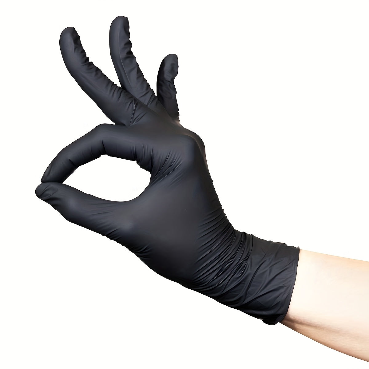 Local Warehouse, 50pcs, Black Pure Nitrile Disposable Gloves, Durable Household Cleaning Gloves, Apply to Kitchens Cleaning, Tattoo, Beauty Salons, Bathroom, Cleaning Supplies, Household Gadgets, Heavy-Duty, Textured Fingerti