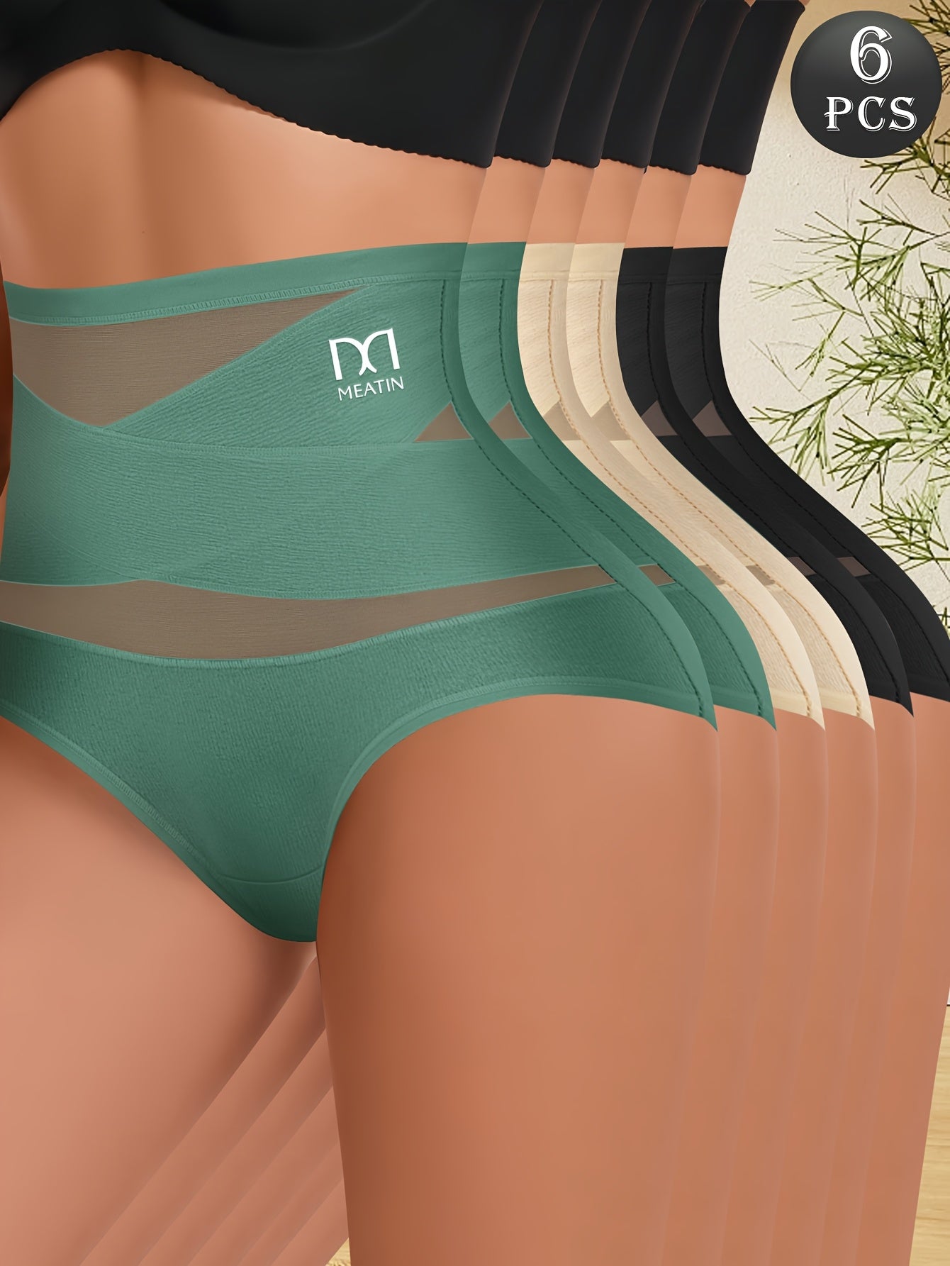 6pcs High Waisted Shapewear Women'S Panties, Breathable Tummy Tightening Compression Panties, Lift and Shape Hips, Black Friday Event, Suitable as Christmas Gift Ladies Underwear and Shapewear