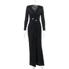 New Stylish V-neck Long-sleeve Split Dress