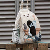 Randomly Cut Bohemian Style Ethnic Style Multi-color Cute Kitten And Goose Double Shoulder Backpack Personality Fashion Backpack