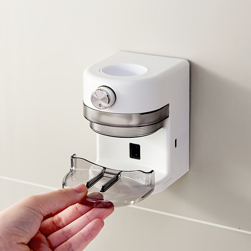 Smart Automatic Toothpaste Dispenser with Adjustable Settings - Battery Powered, Rechargeable Lithium Battery, No Plug Needed, Ideal for Modern Bathroom Decor, Modern Bathroom Accessory | Sleek White Design | Adjustable Dispe