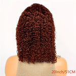 Easter Special Offer 180 Density 5x5 Red Brown Dark Wavy Front Wig 5x5 Glueless HD Lace Front Wig Colorful Curly Lace Closure Front Human Hair Wig