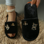 Men'S And Women'S Home Leisure Slippers, Soft-Soled, Comfortable, Non-Slip, New Style for Indoor And Outdoor Wear, Cute Snake Fur Slippers.