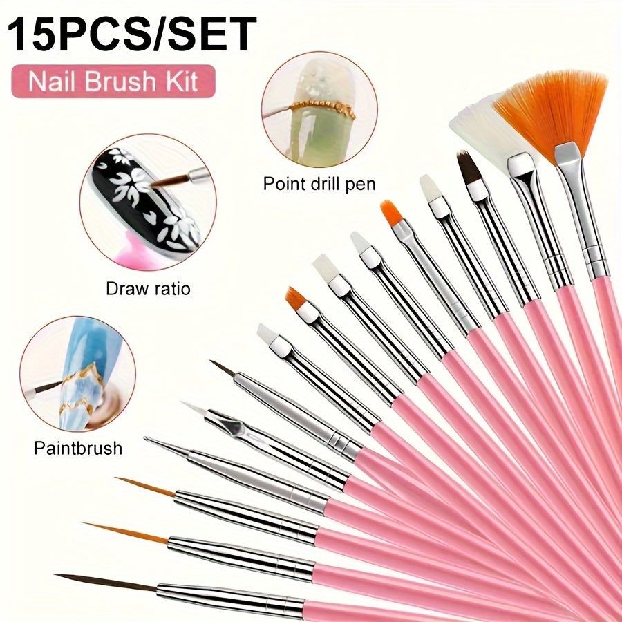 Professional 15-in-1 Stainless Steel Nail Art Tool Set - USB Powered, Hypoallergenic, DIY Kit with UV Nail Lamp, Dead Skin Remover, Finger Divider - No Gel or Powder Included, Weight >300g