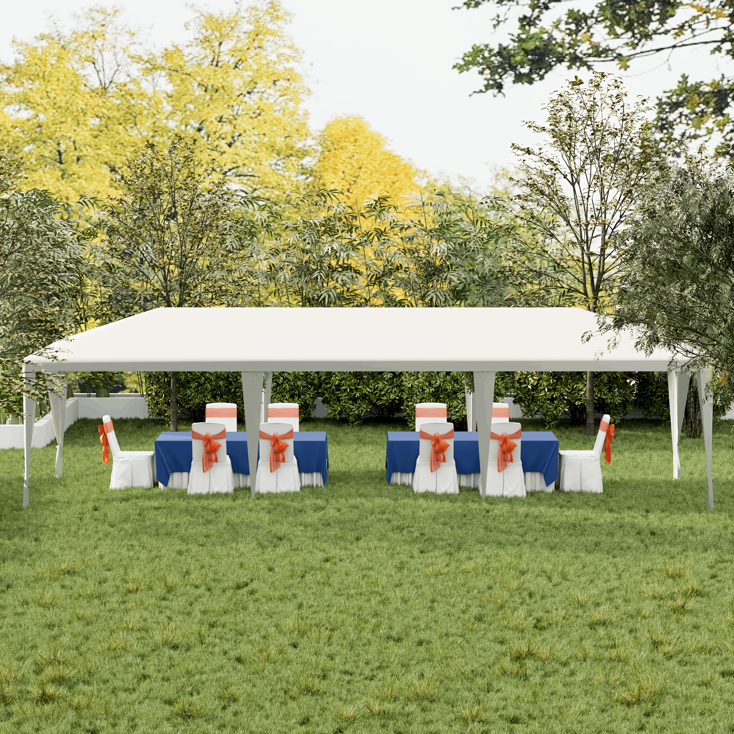 10'x30' Party Tent With 8 Removable Sidewalls & Easy Setup, Instant Canopy For Wedding, Camping, Patio, Outdoor Events
