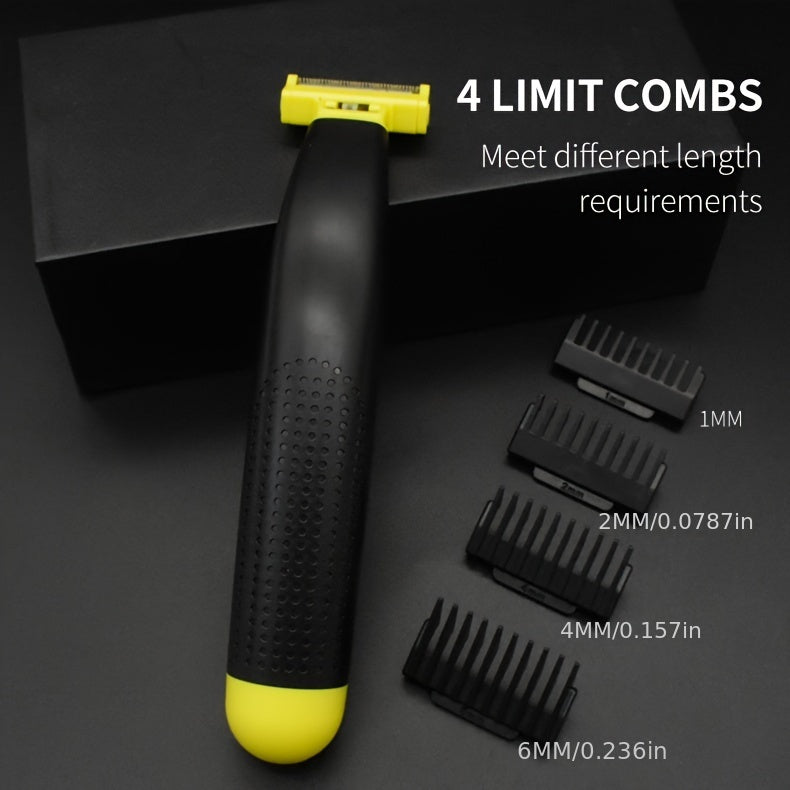 Men's beard electric shaver, USB charging, bikini body hair trimmer beauty set, floating blade, dry and wet dual-purpose, portable travel electric shaver, for dad, Father's Day gift for men