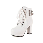 Womens Shoes And Boots In Various Sizes With Chunky Heels