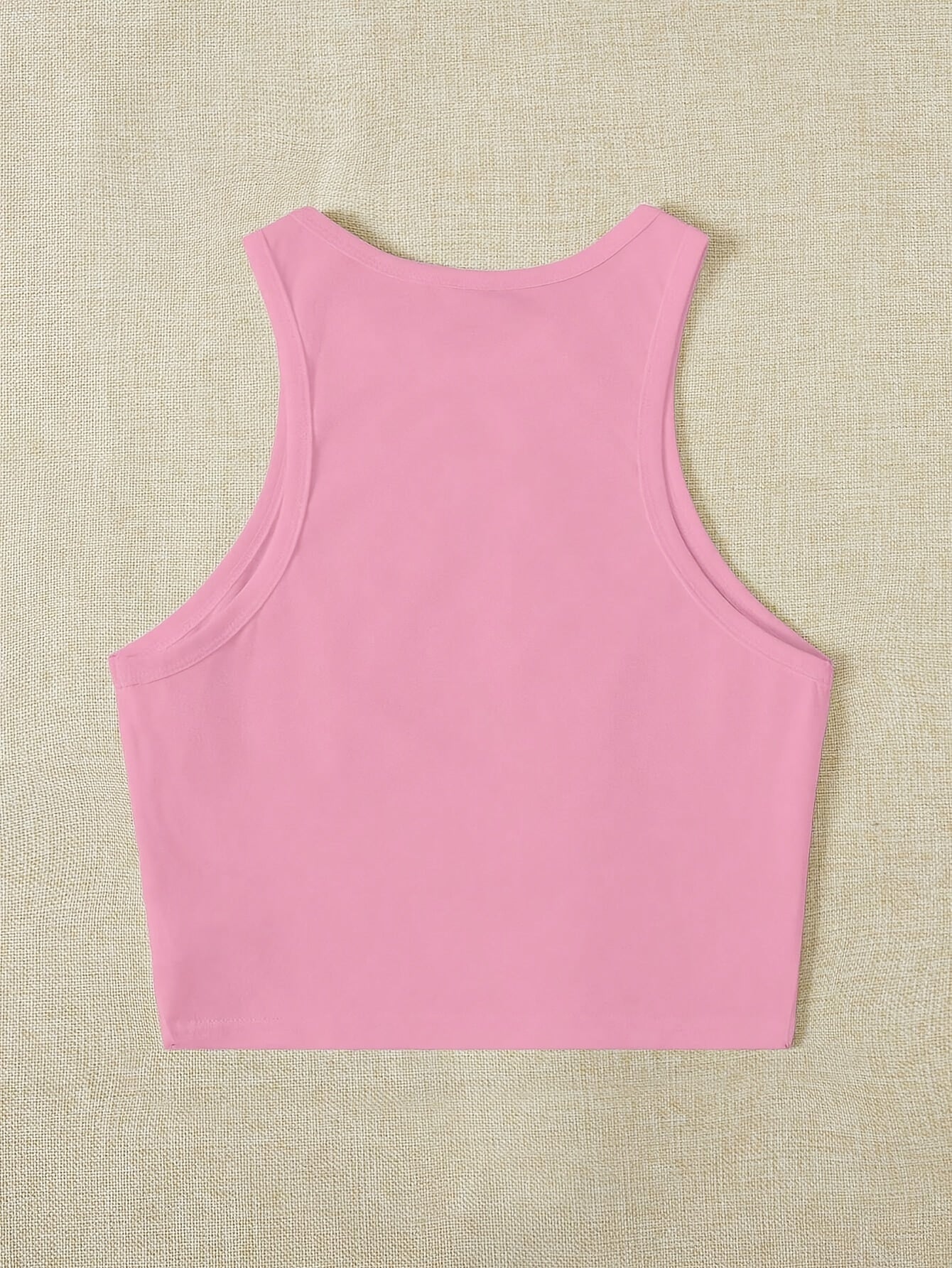 Women's Elegant Cherry Print Crop Top Tank - Stretchy Polyester Blend, Round Neck, Machine Washable, Semi-Sheer Geometric Pattern Sleeveless Vest