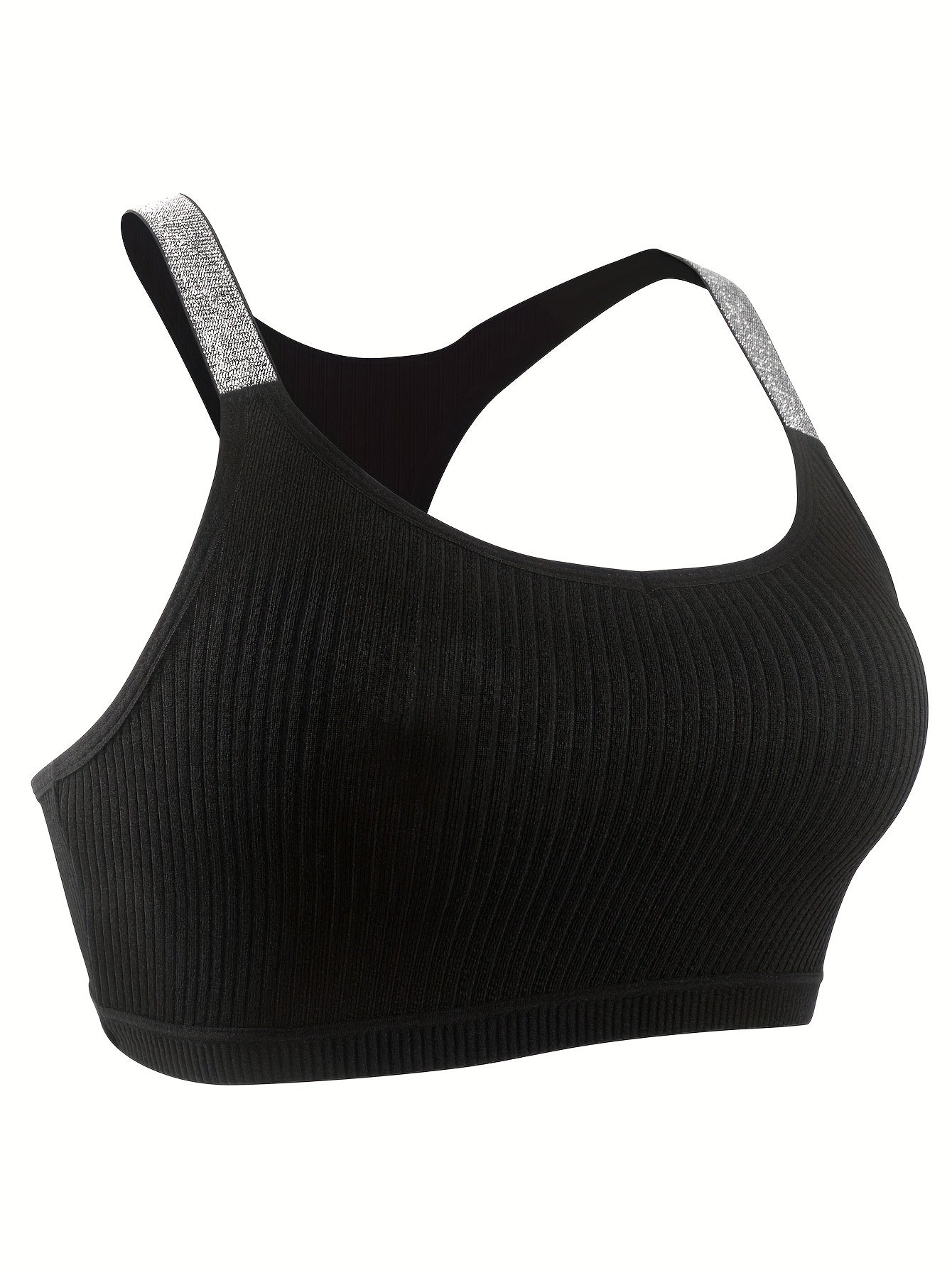 Shiny Sequin Crop Camisole - Breathable, Comfortable, Sporty Halter Top for Women - Machine Washable, Knit Polyamide Fabric