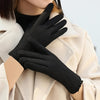 Women'S Knit Polyester Touch Screen Gloves, Full Finger Mittens, Warm Furry Mitts for Outdoor Autumn/Winter, Pull-On Closure, Hand Washable