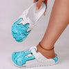 Women's Trendy Tie-Dye & Graffiti Print Clogs - Breathable, Non-Slip EVA Summer Sandals for Beach & Garden