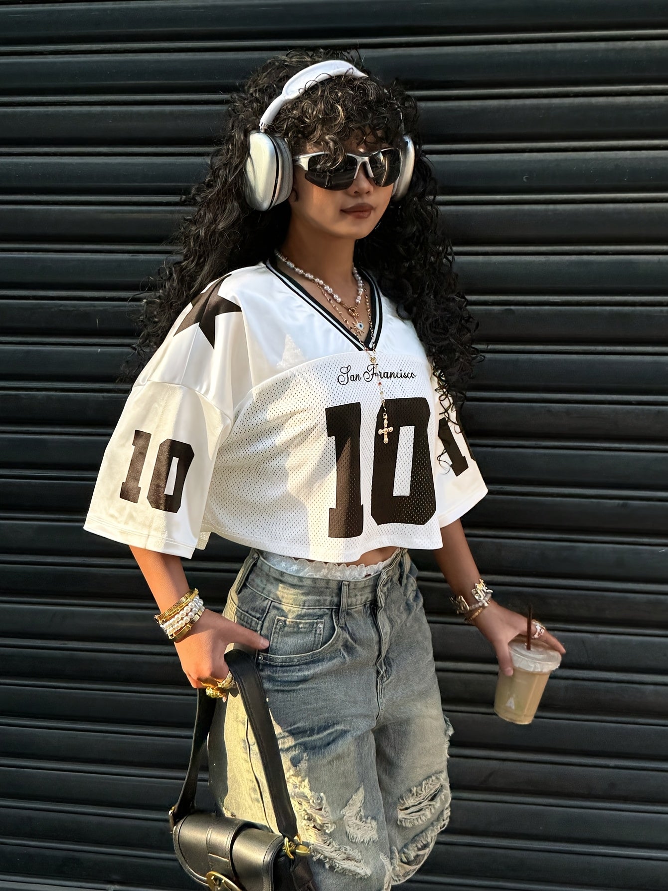 Y2K Women's Cropped Short Sleeve T-Shirt - 10 Graphic Print & 10 Lettering Design, Mid-Stretch Polyester Blend, Machine Washable, All-Season Casual Streetwear Top, Cute T Shirts