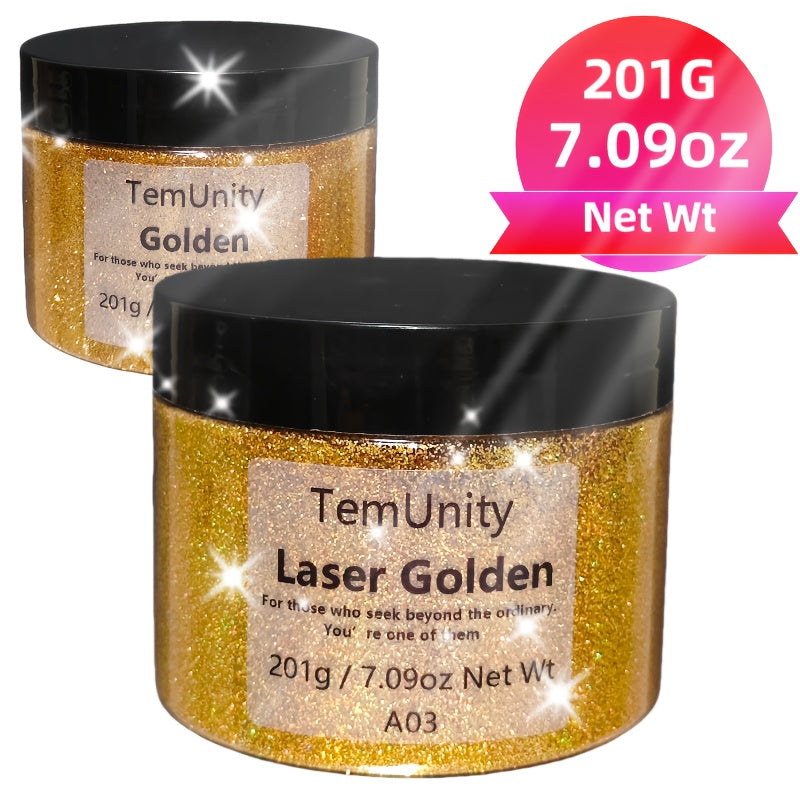 Golden/Laser Golden in Large Quantity, Suitable for DIY Nail Art, Decorative Handmade Gifts, And Celebrations Like Holidays, Birthdays, And Weddings. It Can Also Be Used with Epoxy Resin And for Photography, Sparkling And Shi
