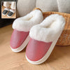 Fashion Frosted Sequined Plush Slippers Winter Warm Home Indoor Non-slip Bedroom Floor Fuzzy Slipper For Couple Women House Shoes