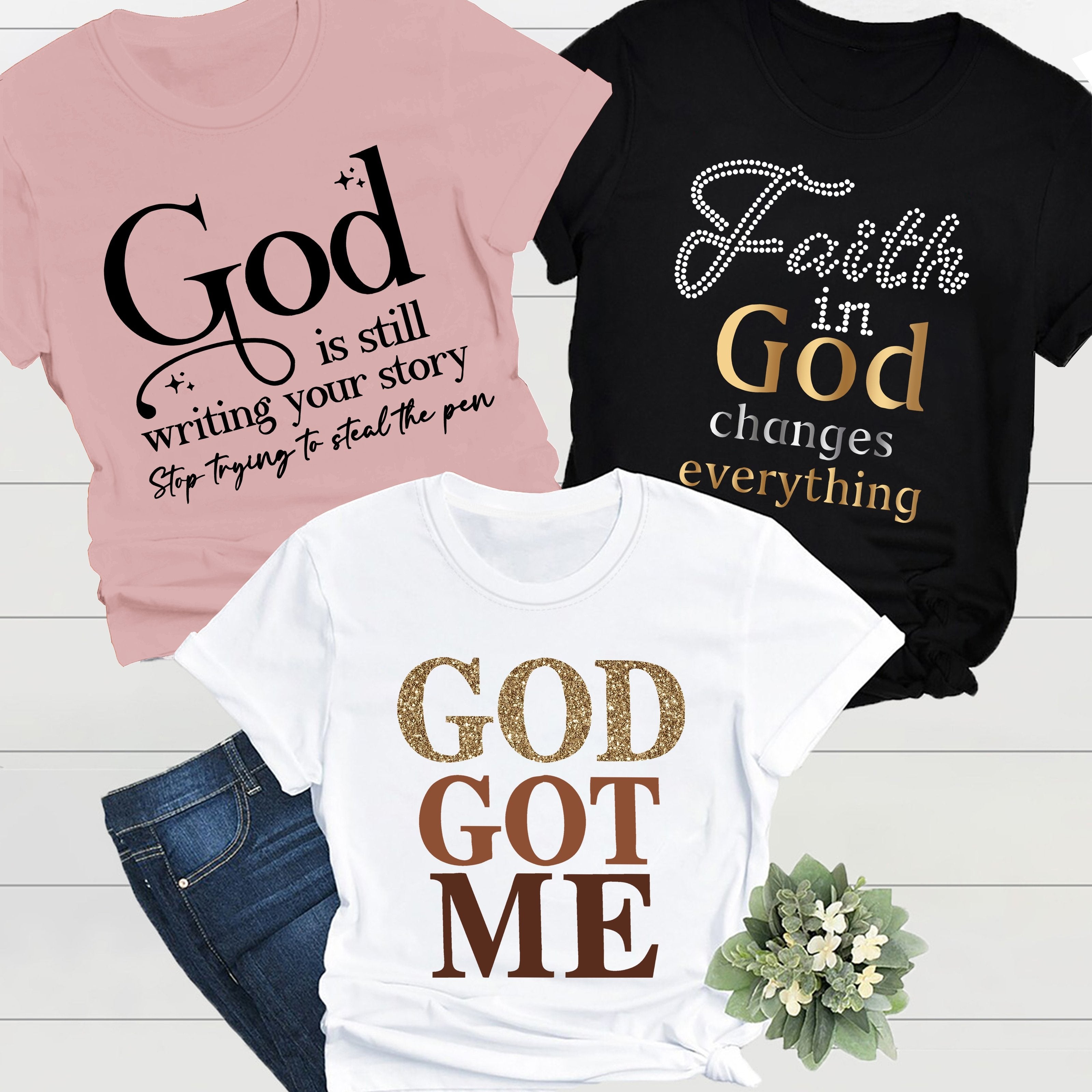 [3 Packs Crew Neck T-Shirt] 3 Packs Letter Print Crew Neck T-Shirt, Casual Short Sleeve T-Shirt For Spring & Summer, Women's Clothing