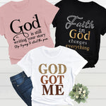 [3 Packs Crew Neck T-Shirt] 3 Packs Letter Print Crew Neck T-Shirt, Casual Short Sleeve T-Shirt For Spring & Summer, Women's Clothing