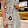 Acrylic transparent integrated stand with string crossbody phone case is suitable for Apple 16 all-inclusive drop resistance