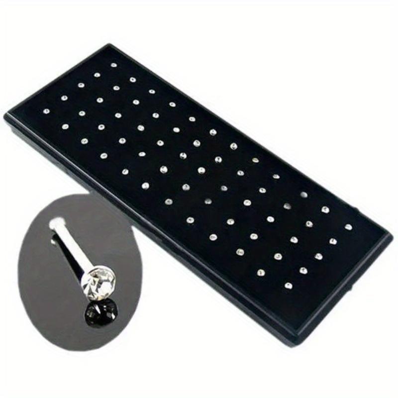 60pcs Nose Ring Set, Screw Nose Nail, Stainless Steel Piercing Nose Set, Body Jewelry Set