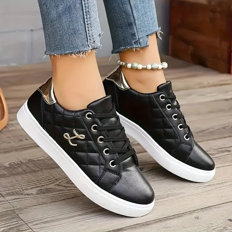 Women's Fashion Sports Shoes, Quanzhou, Low-top Lace-up Plain Casual Shoes with Fabric Insole and Lining, Artificial Material Upper, Soft Sole, Comfortable for All Seasons