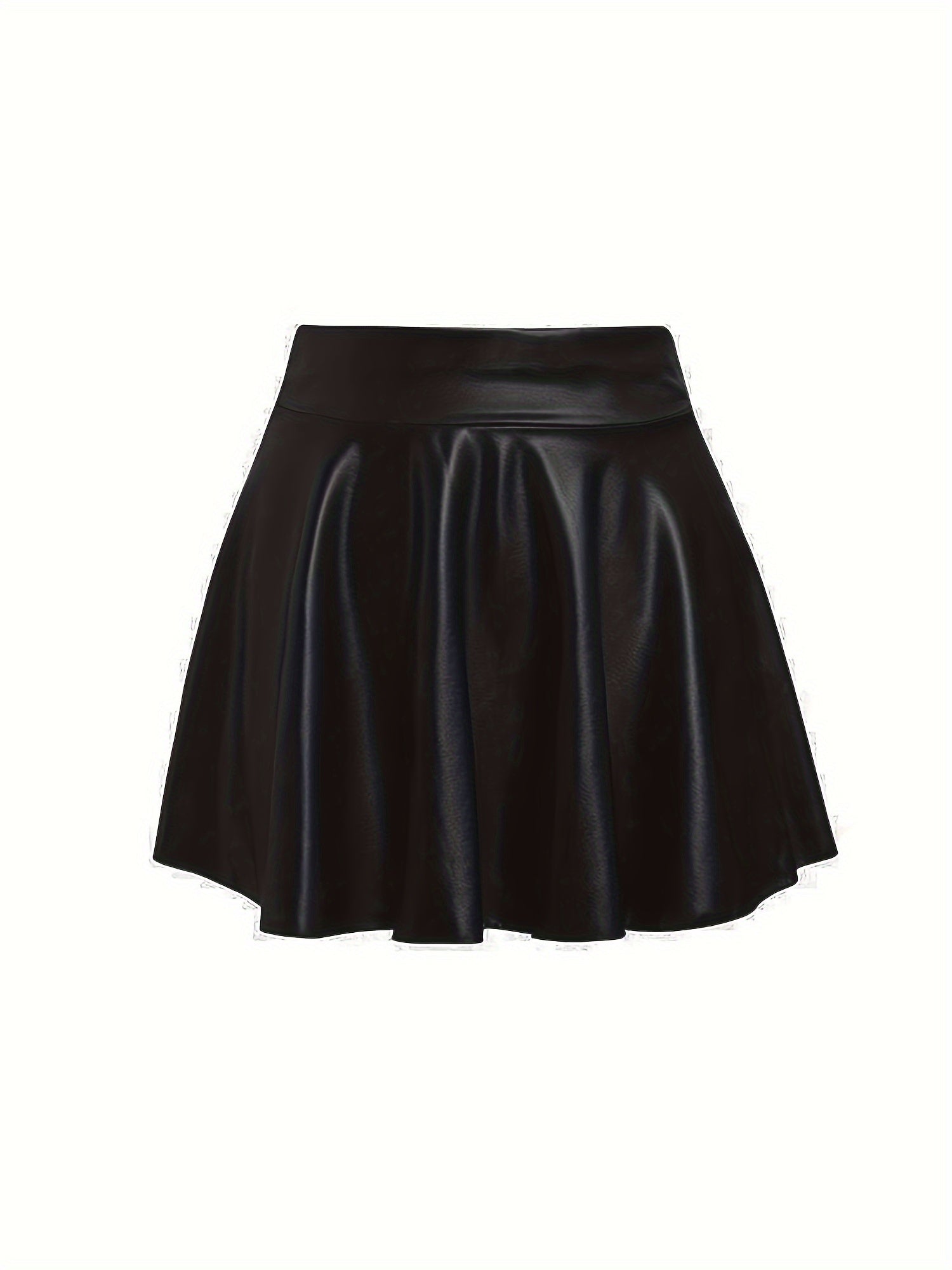 Women'S Sexy A-Line Skirt, Solid Color, Short Length, Zipper Detail, 100% Polyester, Woven, 160gsm Lining, All Seasons