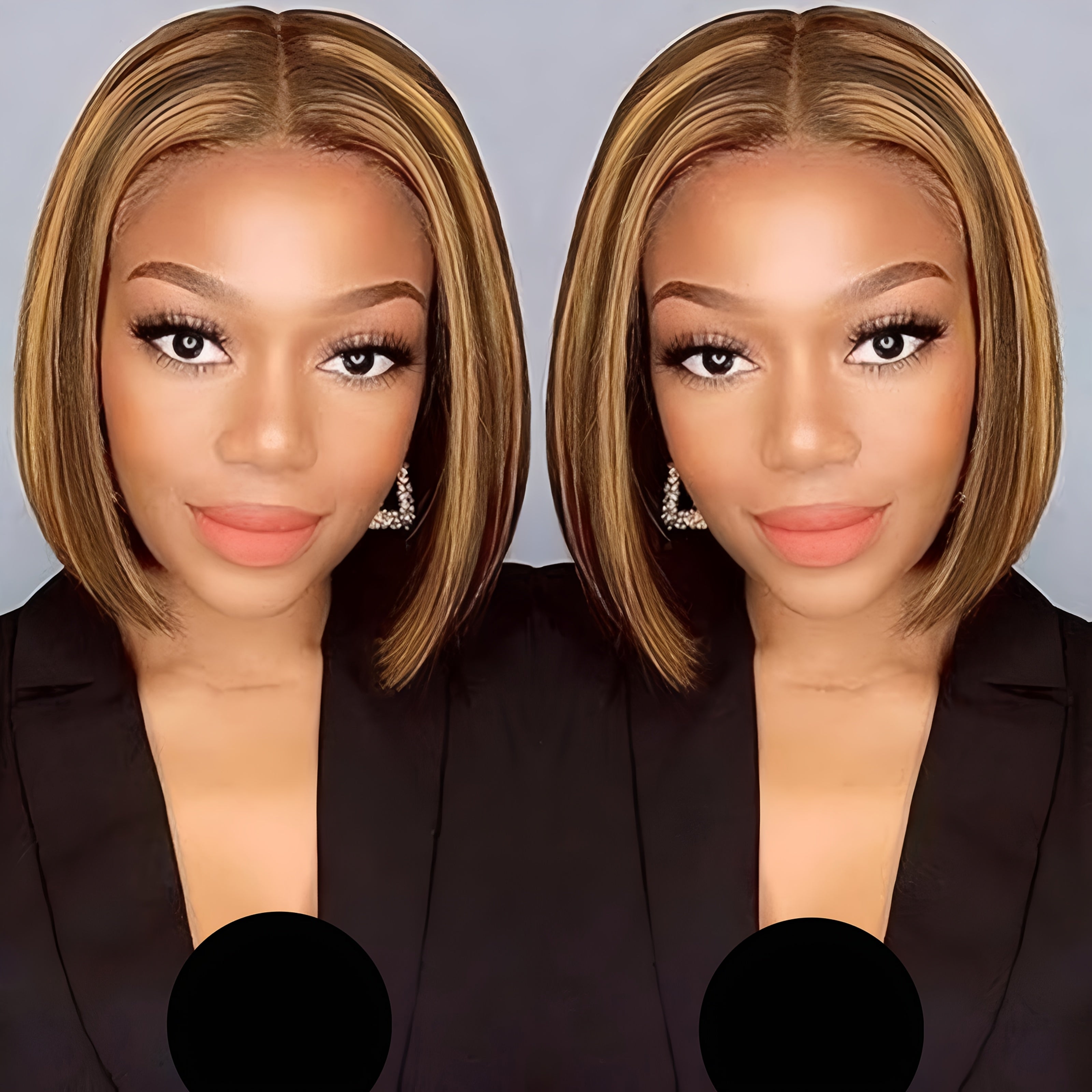 TIMOPOL Bob Wig Human Hair Glue-Free 13x4 Lace Front Wig Human Hair 10-16 "pre-drawn High Definition Clear Lace 150% Density Short Bob Wig for Women