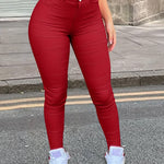 Women'S High Waist Stretch Ankle Dress Pants - Comfortable, Skinny Fit, Viscose Material, Pocket Detail, All-Season Office Casual Wear, Casual Workwear | Skinny Fit Pants | Comfortable Fit