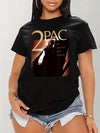 1pc 2PAC "Me Against The World" Graphic Tee, Casual Crew Neck Short Sleeve T-Shirt, Polyester Knit Fabric, All-Season Regular Length Top