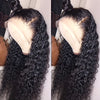 Glueless Long Loose Curly Lace Front Wig - Natural Black, Pre-Plucked 13x4 Free Part, Heat Resistant Synthetic Hair, 24" with Adjustable Straps & Combs for Women, Perfect for Daily Wear, Parties, Weddings & Special Occasions