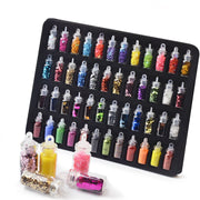 Glass bottle nail art  glitter