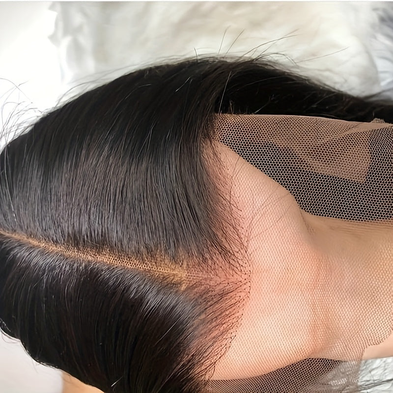Women's 28 Inch Sky Blue Straight Synthetic Lace Front Wig, High Temperature Fiber, Glueless HD Lace Frontal, Soft Silky Hair for Halloween, Party, Cosplay - 13x6 Basics Style, Lace Wig