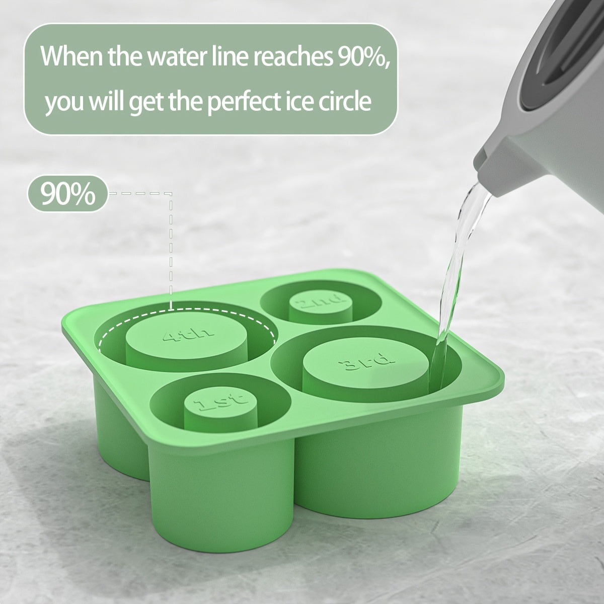 1pc Silicone Ice Cube Mold for Cups - 4-Slot Design, Perfect for 40oz & 30oz Tumblers, Durable and Easy to Clean, Ideal for Refreshing Drinks