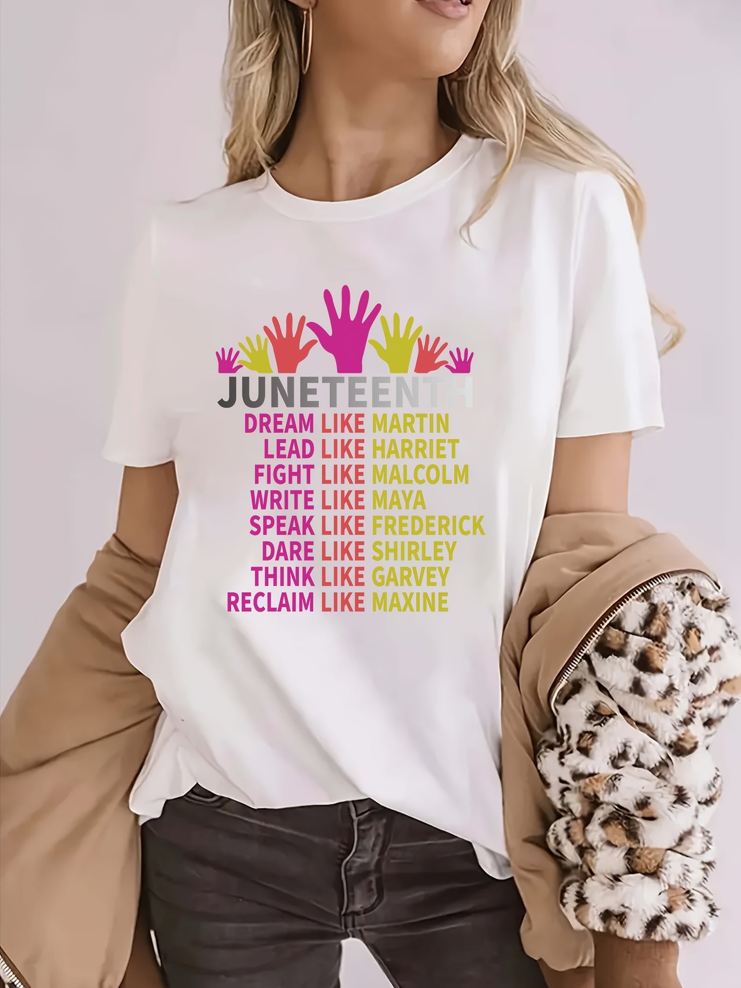 Unisex Fashionable Hip-hop Printed Casual Round Neck Short Sleeved Cotton Loose Retro Outdoor Daily T-shirt