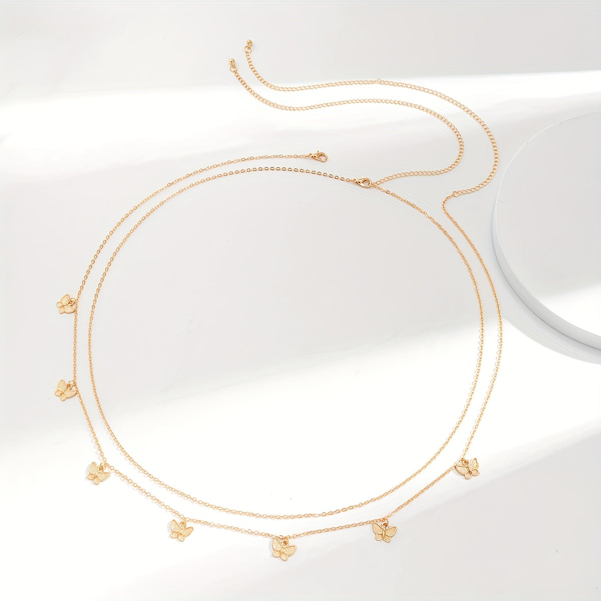 Elegant 2pcs Butterfly Pendant Waist Chains for Women - Perfect for Summer Vacations & Casual Attire