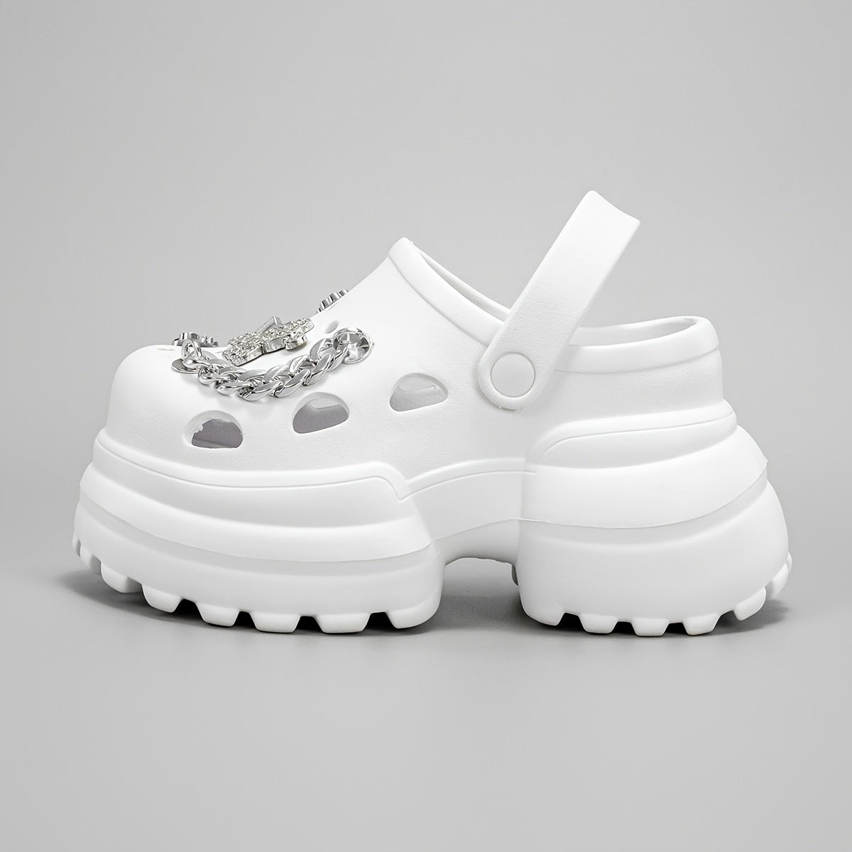 New Arrival - Stylish Cartoon Bee & Bear Print Platform Shoes, 3.94inch High Heel, Lightweight EVA Upper, Closed Toe Design, All-Season Comfort, Casual Footwear | Playful Design | Lightweight Footwear
