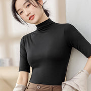 Women's Fashion Slim-fit Versatile Solid Color Top