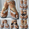 Women's Rhinestone Floral Hollow-Out Flip Flop Slippers – Open Toe Slip-On Sandals with Flat Heel & PVC Sole