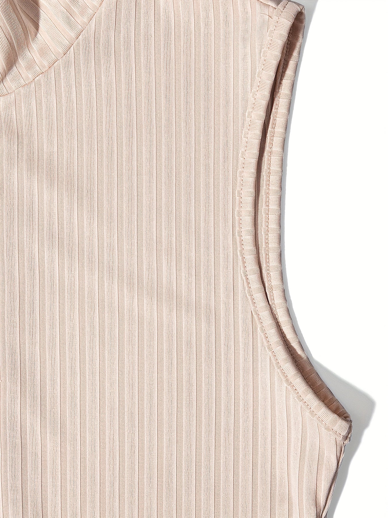 Women's Sexy Ribbed Sleeveless Zip-Up Romper - V-Neck, Stretchy Polyester Blend, Machine Washable, All-Season Bodycon Jumpsuit for Adults, Allseason Wear | Vneck Dress | Ribbed Texture